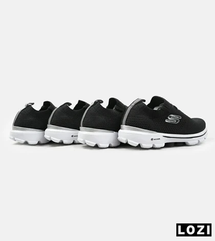 کفش کتانی بزرگ پا مشکی سفید اسکیچرز SKECHERS