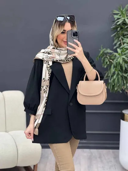 مانتو لینن تک دکمه