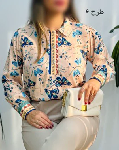 شومیز سه دگمه پرند