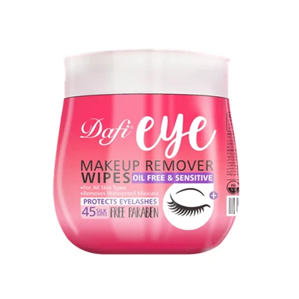 دستمال مرطوب پاک کننده آرایش دور چشم دافی 45 عددی