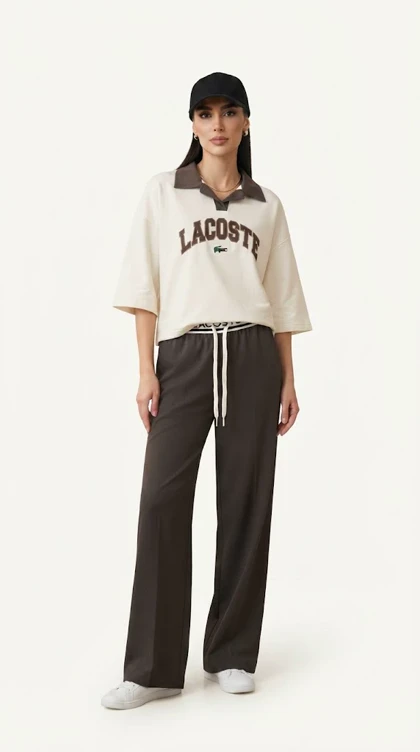 ست پلوشرت و شلوار زنانه سولیانو Lacoste کد 200190