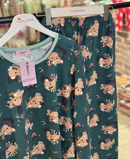 بلوز و شلوار سایز بزرگ نخ پنبه سکسن کد40818