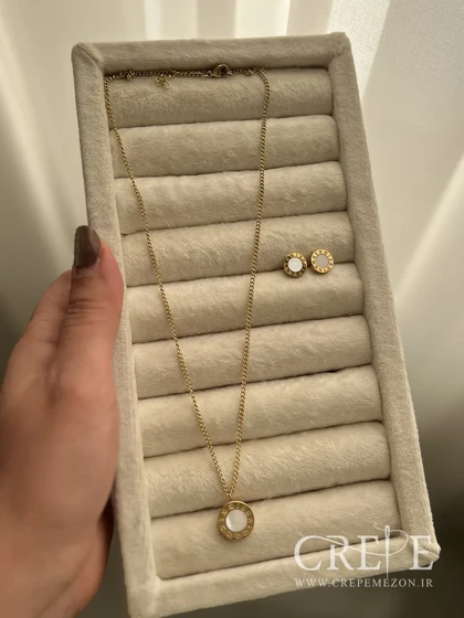 نیم ست استیل بولگاری طلایی