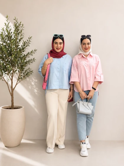 شومیز هلالی آستین پاگن دار