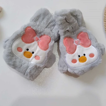 دستکش بچه گانه دخترانه طرح پنگوئن