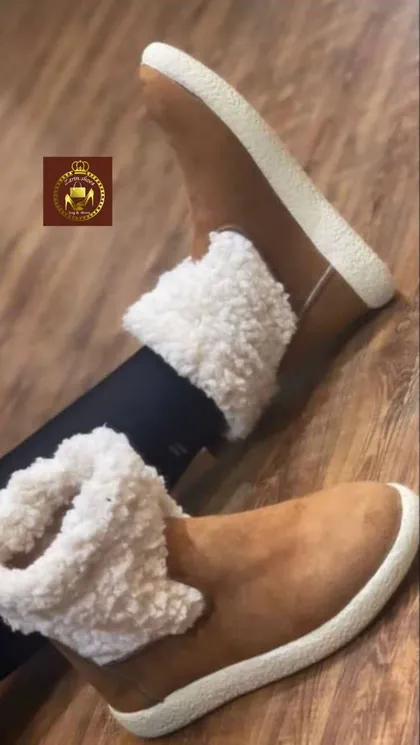 نیم بوت زنانه ساق پشمی کلکی