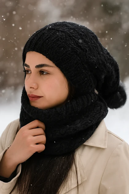 کلاه و شالگردن زنانه کد 600