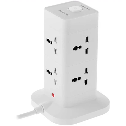 چند راهی برق 8 سوکت 2500 وات، دو USB و دو تایپ‌سی هایکواستار Hicostar HS-PS322