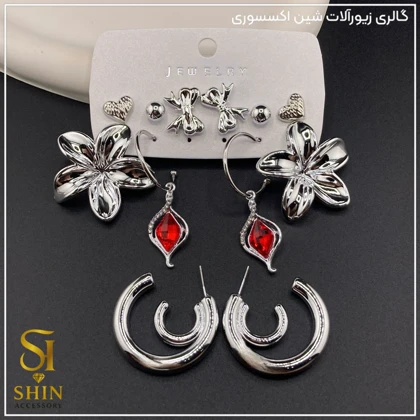 پک گوشواره شش‌تایی کد pg29