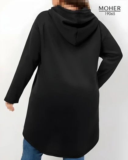 هودی زنانه سایز بزرگ مشکی