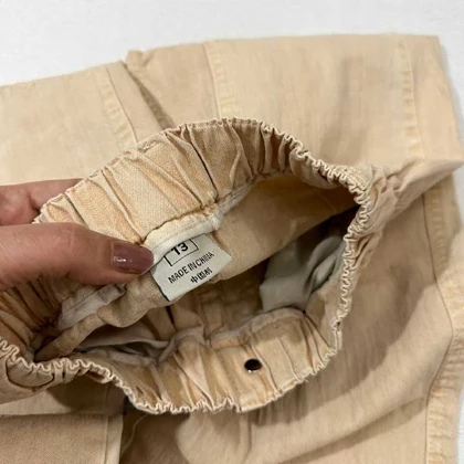 شلوار بچه گانه کتان طرح مام زاپ‌دار