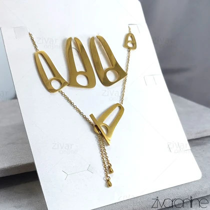 نیم ست طرح نیمانی طلایی 10079