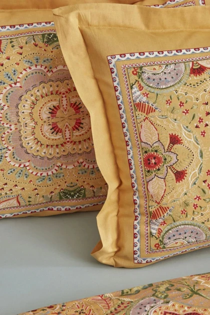 سرویس روتختی دو نفره Karaca Home مدل Manas پنبه - خردلی