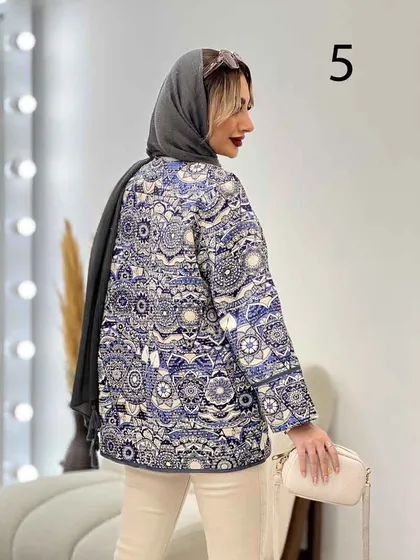 مانتو طرح دار گاندوزی