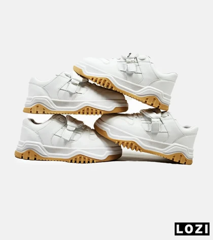 کفش کتانی بگ دار مردانه و زنانه سفید BERSHKA مدل 4835