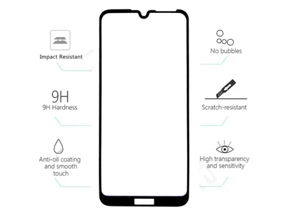 گلس و محافظ تمام صفحه Mletubl Full Glass For Huawei Y6 Pro 2019