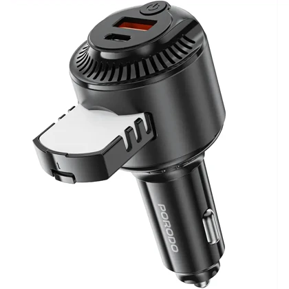 شارژر فندکی فست شارژ ماشین و خوشبو کننده هوا پورودو Porodo مدل PDC40BK
