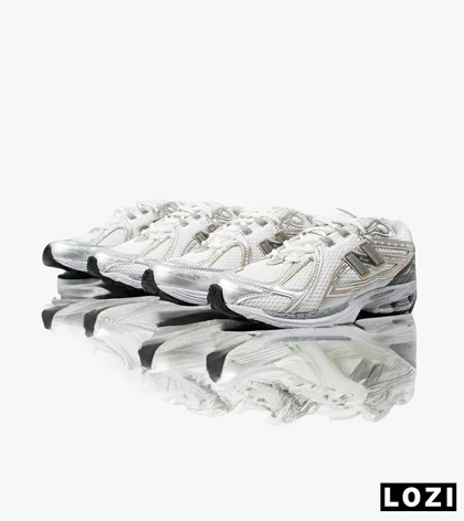 کفش کتانی سفید طوسی طلایی Newbalance 1906R