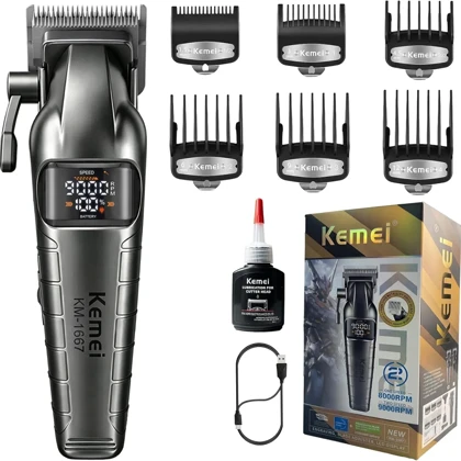 ماشین اصلاح سر و صورت کمی Kemei مدل KM-1667 شارژی