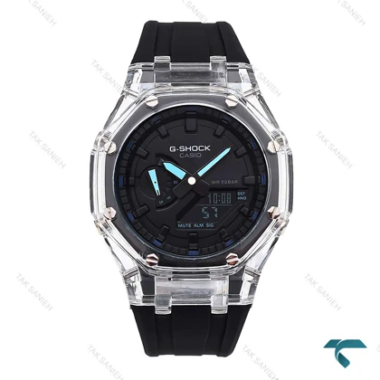 ساعت جیشاک GA2100 مردانه شیشه ای عقربه آبی G-Shock-6109-G