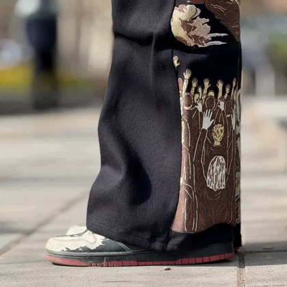 شلوار اسلش کاستوم نقش برجسته فرشته Angel