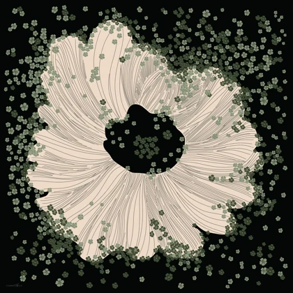 روسری ابریشم توییل شکوفه