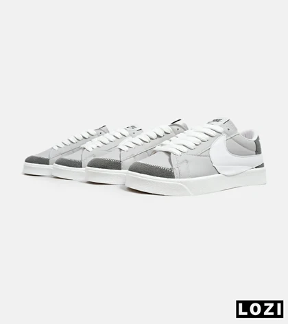کفش نایک مردانه و زنانه طوسی سفید Nike Blazer Low 77 Jumbo