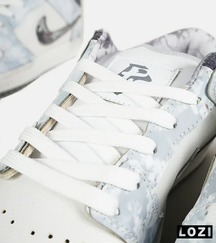 کفش کتانی مردانه و زنانه آبی سفید NIKE dunk low steam puppet