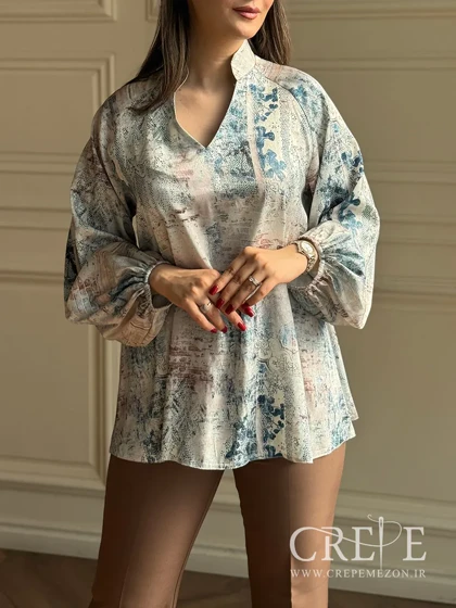 شومیز ساتن یقه هفت داگلاس