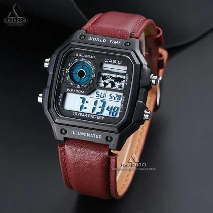 ساعت کاسیو بند چرمی Casio AE-1200WH-1832