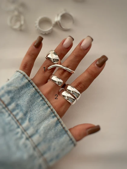انگشترهای آبکاری نقره سری 1