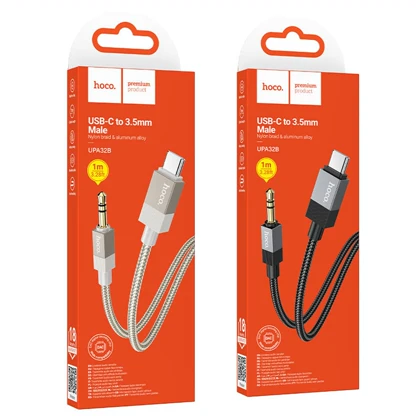 کابل صدا تایپ سی به AUX هوکو hoco مدل UPA32B Clever طول 1 متر