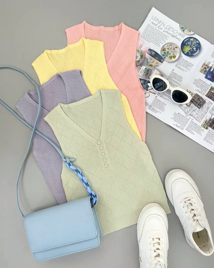 کراپ تاپ بافت 9 رنگ کد 4220