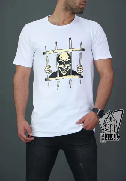 تیشرت آستین کوتاه طرح SKULL