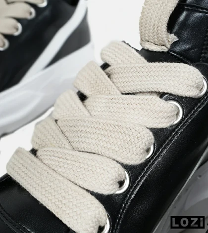 کفش کتانی مردانه مشکی سفید Rick Owens