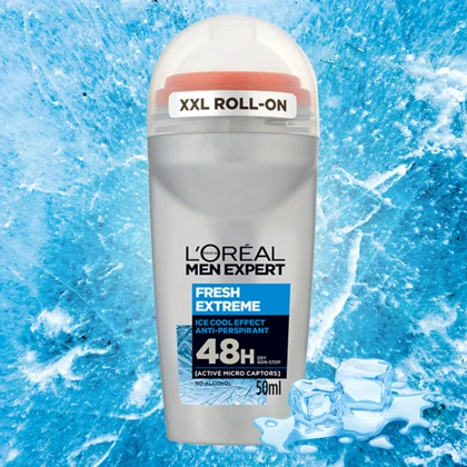 رول ضد تعریق مردانه لورآل, مدل Fresh Extreme 48H حجم 50ml