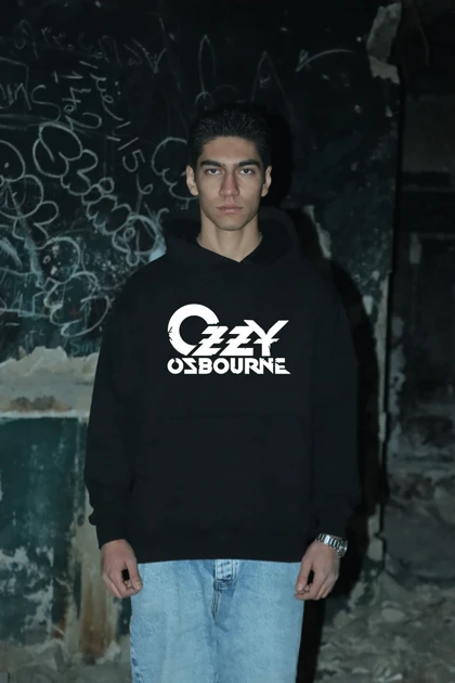 هودی مشکی اسپرت طرح Ozzy Osbourne - فواصل