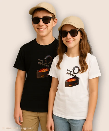 تیشرت بچگانه نوستالژی طرح اتو ذغالی