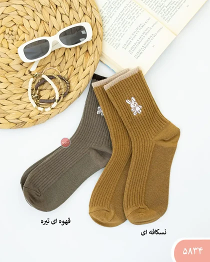 جوراب ساق‌دار گلدوزی 5834