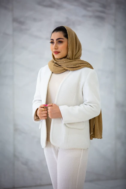 کت کجراه مغزی مروارید دوزی