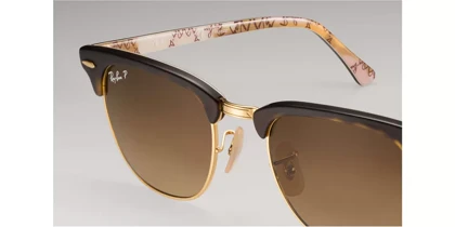عینک آفتابی RayBan 3016 51 Clubmaster Tortoise Brown Gradient Polarized