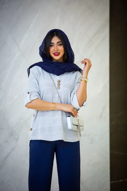 مانتو مراکشی 3 دکمه نما چوبی