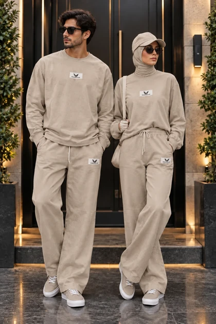 ست دورس و شلوار بگ دو نخ پنبه (Oversize)