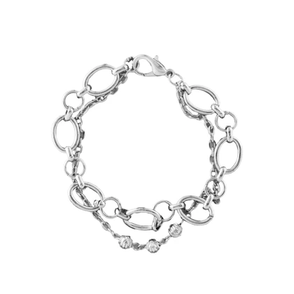 دستبند زنانه طرح دولاین گوی دار