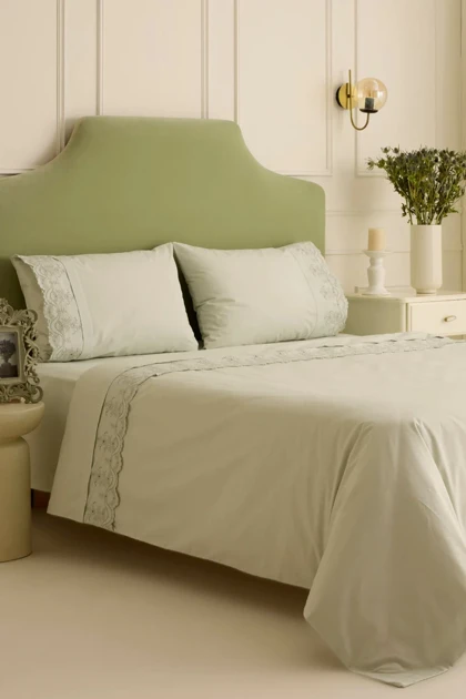 سرویس روتختی دو نفره Karaca Home مدل Avellina پنبه - سبز
