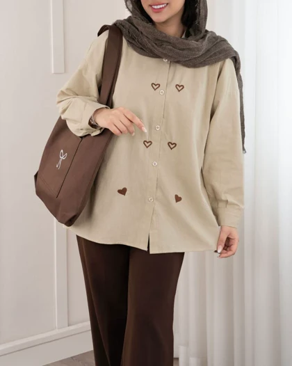 شومیز گلدوزی heart کد 29455