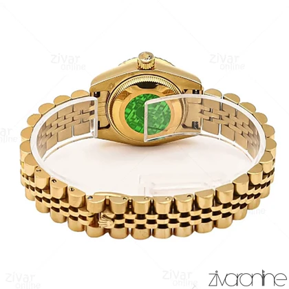 ساعت رولکس دیت جاست زنانه طلایی صفحه سفید 106637