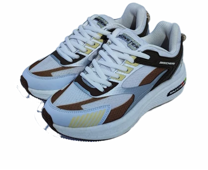 کفش اسپرت و روزمره مردانه برند اسکچرز Skechers مدل مانستر مشکی سفید قهوه‌ای کد 382