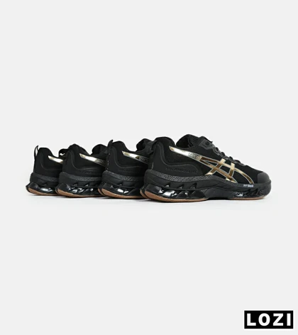 کفش کتانی مردانه مشکی طلایی ASICS GORETEX مدل 5730
