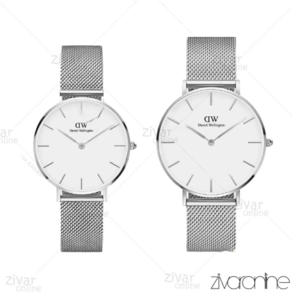 ست ساعت دنیل ولینگتون حصیری سیلور صفحه سفید 103651